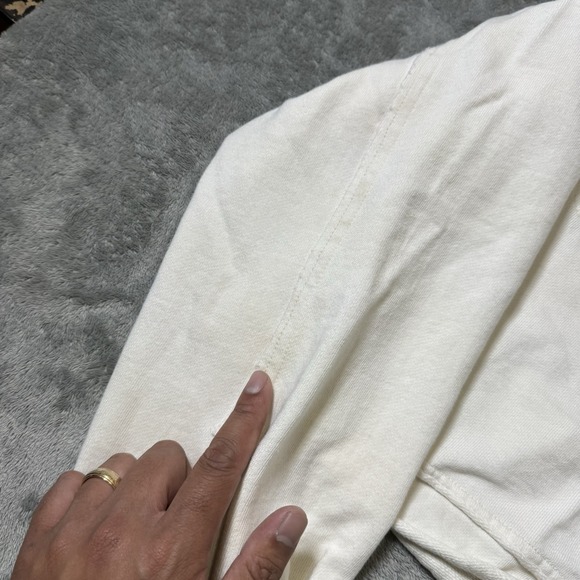 Free People FP Womens Travel‎ Saturday Crop Shirt Jacket Shacket Size M Ivory - Picture 3 of 9